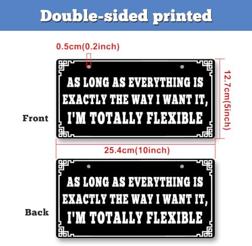 Double Sided Funny Wall Sign 10x5 Inch Decor