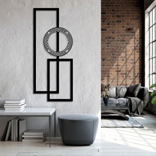 Modern Geometric Wall Art - Gold Metal Sculpture Home Decor