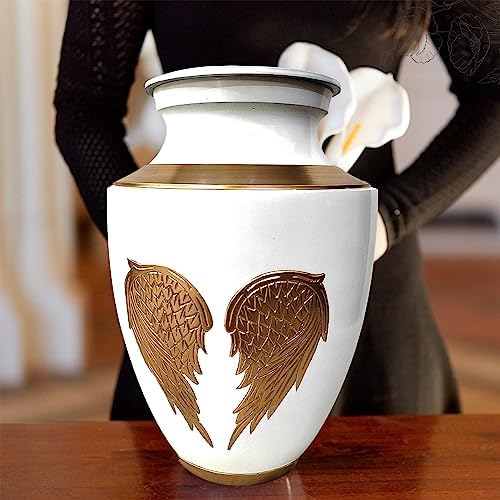 Elegant Angel Wing Cremation Urn for Human Ashes