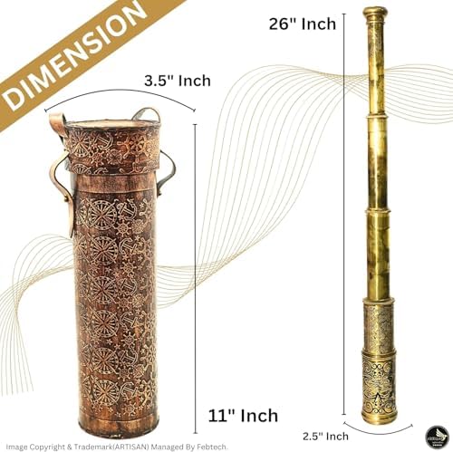 ARTISAN Scout Regiment Brass Telescope 19 Inch Vintage Spyglass