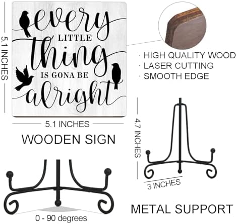 Every Little Thing Is Gonna Be Alright Wooden Sign