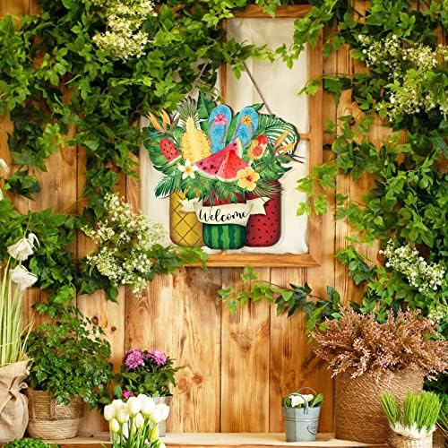 Shellwei Summer Welcome Door Sign 12 Inch