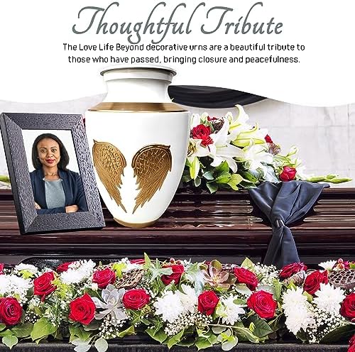Elegant Angel Wing Cremation Urn for Human Ashes