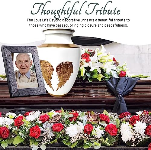 Elegant Angel Wing Cremation Urn for Human Ashes