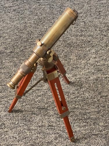 Antique Telescope with Brass Tripod Stand