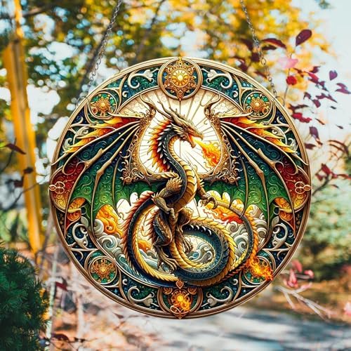 MATIHAY Flying Fire Dragon Window Hanging