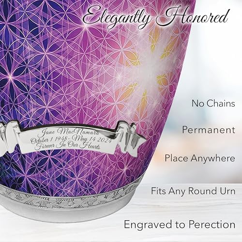 Seed of Life Cremation Urn for Women - Handcrafted Butterfly Design