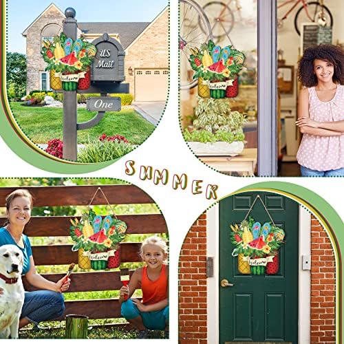 Shellwei Summer Welcome Door Sign 12 Inch