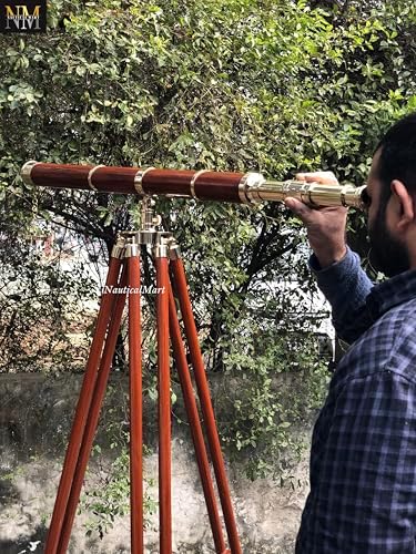 Floor Standing Telescope - Galileo Nautical Decor 64 Inches